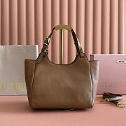 Kitlife Miu Miu Caramel Leather Handbag 5ba304 25.5x20x13cm - 5