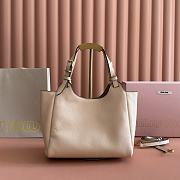 Kitlife Miu Miu Off-White Leather Handbag 5ba304 25.5x20x13cm - 6