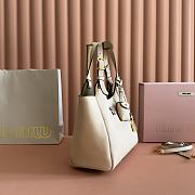 Kitlife Miu Miu Off-White Leather Handbag 5ba304 25.5x20x13cm - 5