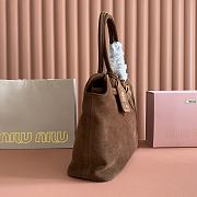 Kitlife Miu Miu Aventure Brown Suede Bag 5BG291 31x40x13cm - 6