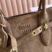 Kitlife Miu Miu Aventure Brown Suede Bag 5BG291 31x40x13cm - 2