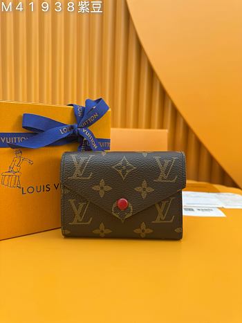 Kitlife Louis Vuitton Victorine Wallet Brown & Burgundy M41938 12x9.5x2.5cm