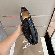 Kitlife Christian Louboutin Our Georges L Lace-up Shoes Abrasivato Calf Leather Black - 5