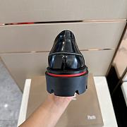 Kitlife Christian Louboutin CL Moc Lug Black Leather Loafers - 5
