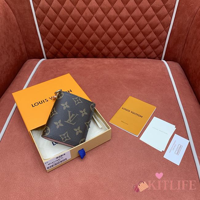 Kitlife Louis Vuitton Charms Pocket Wallet Monogram Canvas Pink M14718 10x9x2.5cm - 1