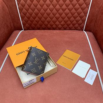 Kitlife Louis Vuitton Charms Pocket Wallet Monogram Canvas Pink M14718 10x9x2.5cm