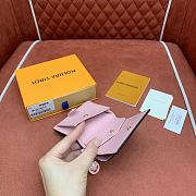 Kitlife Louis Vuitton Charms Pocket Wallet Monogram Canvas Pink M14718 10x9x2.5cm - 3