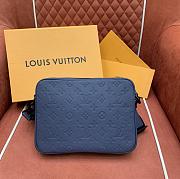 Kitlife Louis Vuitton Trio Messenger Dark Blue Monogram Shadow Leather Bag M27925 25x18.5x7cm - 2