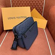 Kitlife Louis Vuitton Trio Messenger Dark Blue Monogram Shadow Leather Bag M27925 25x18.5x7cm - 5