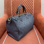 Kitlife Louis Vuitton Speedy P9 Bandoulière Bag Grey Suede M15225 40x26x23cm - 6