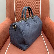 Kitlife Louis Vuitton Speedy P9 Bandoulière Bag Grey Suede M15225 40x26x23cm - 4