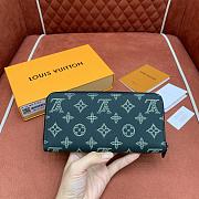 Kitlife Louis Vuitton Zippy Wallet Horizontal Green Monogram Shadow Leather M27178 21x10x2.5cm - 6
