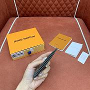 Kitlife Louis Vuitton Double Card Holder Green Monogram Shadow Leather M14789 11x7.5x1.5cm - 6