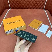 Kitlife Louis Vuitton Double Card Holder Green Monogram Shadow Leather M14789 11x7.5x1.5cm - 4