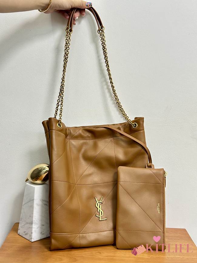 Kitlife Saint Laurent Jamie Pochon In Brown Lambskin Bag 781666 27x34x3cm - 1