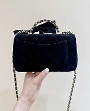Kitlife Chanel 25K Velvet Handle Bow Mini Bag Black 13x20x6cm - 4
