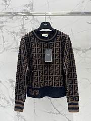 Kitlife Fendi 24FW Striped Knit Sweater Brown & Black - 1