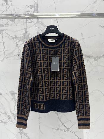 Kitlife Fendi 24FW Striped Knit Sweater Brown & Black