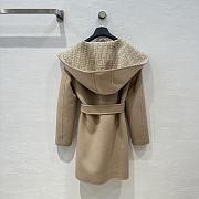 Kitlife Fendi  FF Wool Hooded Long Coat Beige - 6