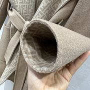 Kitlife Fendi  FF Wool Hooded Long Coat Beige - 5