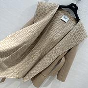 Kitlife Fendi  FF Wool Hooded Long Coat Beige - 3