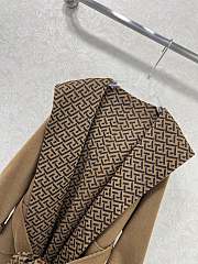 Kitlife Fendi FF Wool Hooded Long Coat Brown - 6