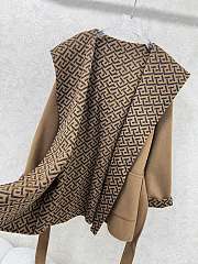 Kitlife Fendi FF Wool Hooded Long Coat Brown - 5