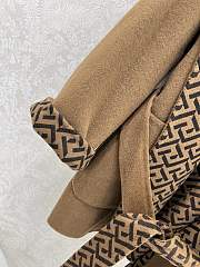 Kitlife Fendi FF Wool Hooded Long Coat Brown - 4