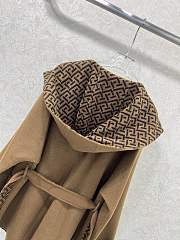 Kitlife Fendi FF Wool Hooded Long Coat Brown - 2