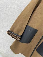 Kitlife Fendi Double-faced Wool Long Jacket Brown - 3