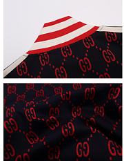 Kitlife Gucci GG Jacquard Cotton Track Jacket Dark Blue & Red - 3