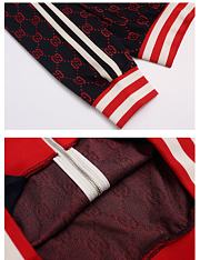 Kitlife Gucci GG Jacquard Cotton Track Jacket Dark Blue & Red - 2
