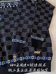Kitlife Louis Vuitton Jacquard Wool Pullover Sweater Black - 6