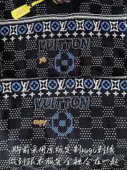Kitlife Louis Vuitton Jacquard Wool Pullover Sweater Black - 3