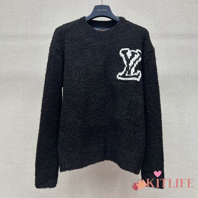 Kitlife Louis Vuitton Logo Sweater Unisex Black - 1