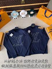 Kitlife Louis Vuitton Logo Sweater Dark Blue - 1