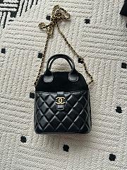 Kitlife Chanel Bag With Chain Black Suede and Shiny Lambskin AP4742 17x18x6cm - 1
