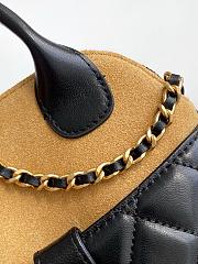 Kitlife Chanel Bag With Chain Brown Suede and Black Shiny Lambskin AP4742 17x18x6cm - 5
