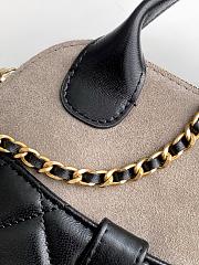Kitlife Chanel Bag With Chain Grey Suede and Black Shiny Lambskin AP4742 17x18x6cm - 4