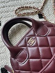 Kitlife Chanel Bag With Chain Burgundy Smooth Lambskin AP4746 17x18x6cm  - 4