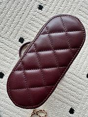 Kitlife Chanel Bag With Chain Burgundy Smooth Lambskin AP4746 17x18x6cm  - 2