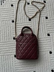 Kitlife Chanel Bag With Chain Burgundy Caviar Leather AP4746 17x18x6cm  - 1
