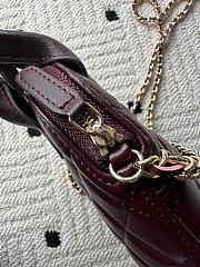Kitlife Chanel Bag With Chain Burgundy Caviar Leather AP4746 17x18x6cm  - 4
