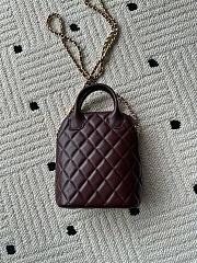 Kitlife Chanel Bag With Chain Burgundy Caviar Leather AP4746 17x18x6cm  - 2