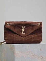 Kitlife Saint Laurent Loulou Puffer Bag Dark Brown Suede 577476 29×17×11cm - 1