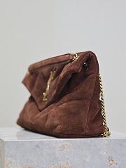 Kitlife Saint Laurent Loulou Puffer Bag Dark Brown Suede 577476 29×17×11cm - 5