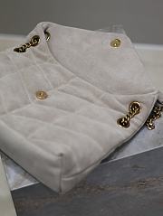 Kitlife Saint Laurent Loulou Puffer Bag Cream Suede 577476 29×17×11cm  - 3