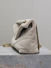 Kitlife Saint Laurent Loulou Puffer Bag Cream Suede 577476 29×17×11cm  - 4