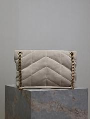 Kitlife Saint Laurent Loulou Puffer Bag Cream Suede 577476 29×17×11cm  - 5