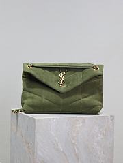 Kitlife Saint Laurent Loulou Puffer Bag Green Suede 577476 29×17×11cm  - 1